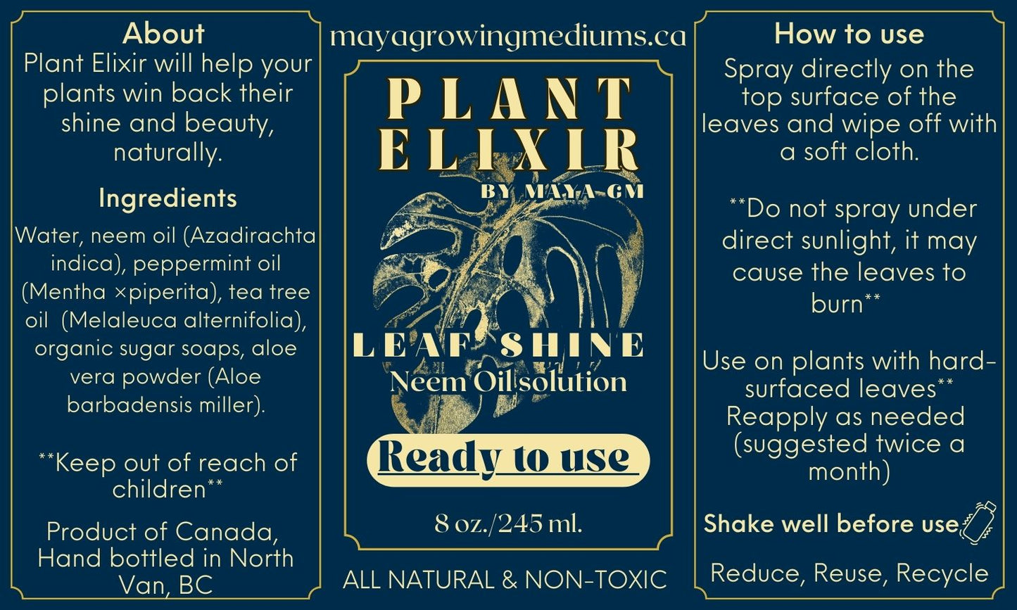 Plant Elixir -Neem oil Leaf Shine