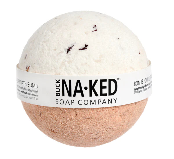 Buck Naked Soap Co:  Rose with Moroccan Red Clay Bath Bomb
