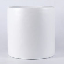 Load image into Gallery viewer, White Cylinder Fibreglass Planters
